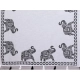 Women's Linen Cotton Printed Saree With Unstitched Blouse 5.5Mtr (White)