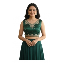 Women's Zimmi Choo Embroidered V-Neck Padded Blouse (Green 38 Ready (Self Alterable 36–40)