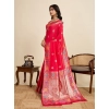 Women's Faux_Banarasi_Silk Woven Saree With Unstitched Blouse 5.5Mtr (Red) Women's Faux_Banarasi_Silk Woven Saree With Unstitched Blouse 5.5Mtr (Red)