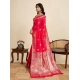 Women's Faux_Banarasi_Silk Woven Saree With Unstitched Blouse 5.5Mtr (Red) Women's Faux_Banarasi_Silk Woven Saree With Unstitched Blouse 5.5Mtr (Red)