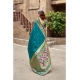 Women's Silk Blend Woven Saree With Unstitched Blouse 5.5 Mtr (Teal)