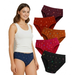 Pack of_6 Women's Cotton Printed Hipster Panty (Multicolor)