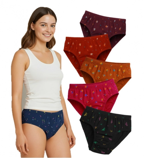 Pack of_6 Women's Cotton Printed Hipster Panty (Multicolor)