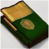 Women's Soft Lichi Silk Printed Saree With Unstitched Blouse 5.5Mtr (Green) Women's Soft Lichi Silk Printed Saree With Unstitched Blouse 5.5Mtr (Green)