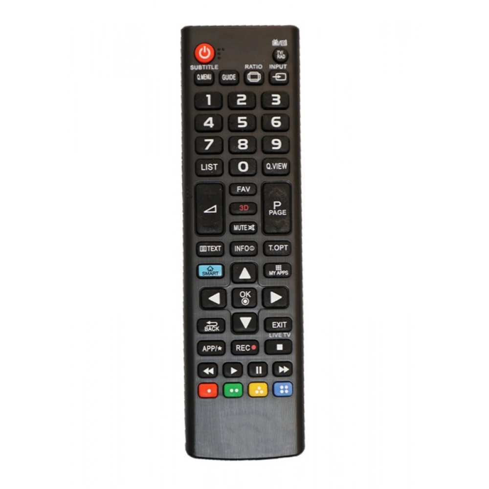 Ecomoye LCD/LED Remote No. URC122 with Basic Smart and 3D Functions (No Voice), Compatible/Replacement for LG LCD/LED/3D Plasma TV Remote Control, Black (Exactly Same Remote will Only Work)