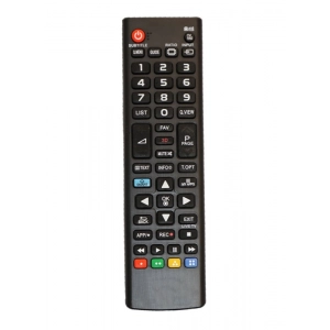 Ecomoye LCD/LED Remote No. URC122 with Basic Smart and 3D Functions (No Voice), Compatible/Replacement for LG LCD/LED/3D Plasma TV Remote Control, Black (Exactly Same Remote will Only Work)