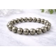 Natural Crystal 8mm Pyrite Bracelet  (Grey)