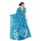Women's Cotton Silk Bandhni Saree With Unstitched Blouse 5.5Mtr (Sky Blue)