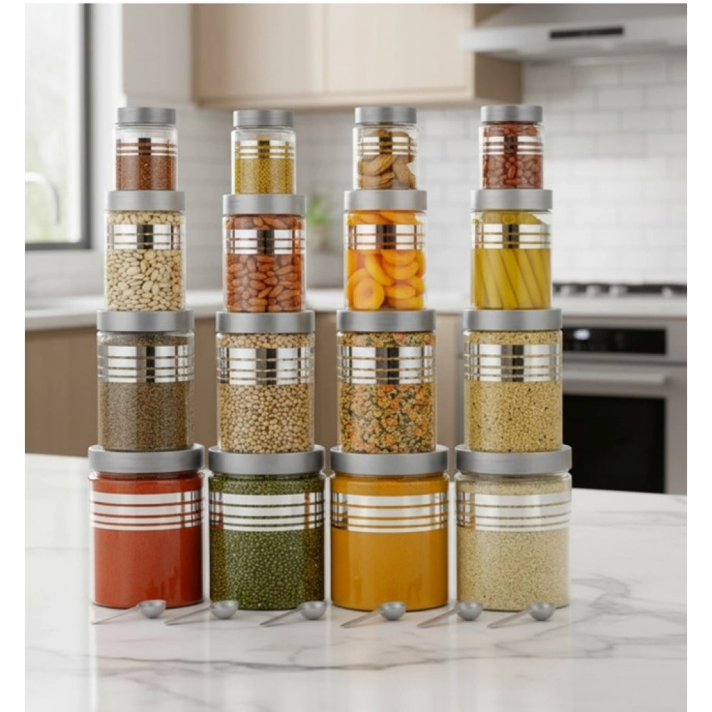 Plastic 16-Pcs Set Airtight Kitchen Storage Container Set (Multicolor)