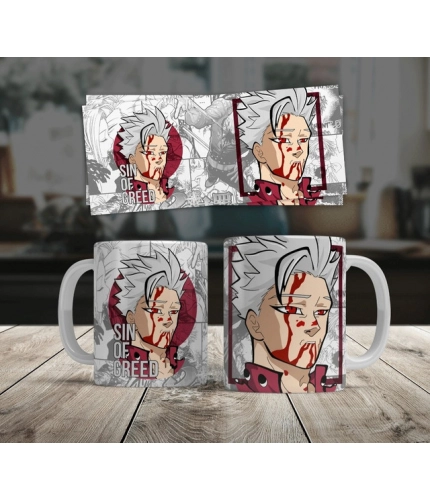 Anime Ban (Sin of Greed) Ceramic Printed Coffee Mug (White)