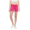 Women's Cotton Solid Elasticated Shorts (Pink)