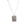 Women's Brass Silver Plated Pendant Set (Multicolor)