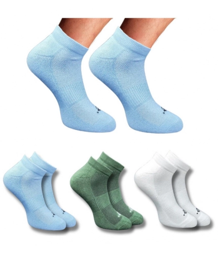 3_Pair Set Unisex Casual Cotton Printed Low Cut Socks (Multicolor)