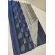 Women's Litchi silk Printed Saree With Unstitched Blouse (Dark Blue)