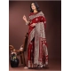 Women's Silk Printed Saree With Unstitched Blouse 5.5Mtr (Maroon) Women's Silk Printed Saree With Unstitched Blouse 5.5Mtr (Maroon)