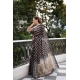 Women's Faux_Tussar_Silk Geometric_Print Saree With Unstitched Blouse 5.5Mtr (Black)