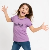 Girl's Cotton Printeded Round Neck T-Shirt (Lavander)