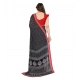 Women's Georgette Printed Saree With Unstitched Blouse 5.5Mtr (Black)