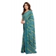 Women's Georgette Printed Saree With Unstitched Blouse 5.5Mtr (Sky Blue) Women's Georgette Printed Saree With Unstitched Blouse 5.5Mtr (Sky Blue)