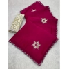 Women's Chiffon Butti Dotted Saree With Unstitched Blouse 5.5Mtr (Pink) Women's Chiffon Butti Dotted Saree With Unstitched Blouse 5.5Mtr (Pink)