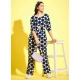Girl's Cotton Polka 3-4th Sleeve Jumpsuit (Multicolor) Girl's Cotton Polka 3-4th Sleeve Jumpsuit (Multicolor)