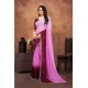 Women's Chiffon Embroidred Saree With Unstitched Blouse 5.5Mtr (Pink)