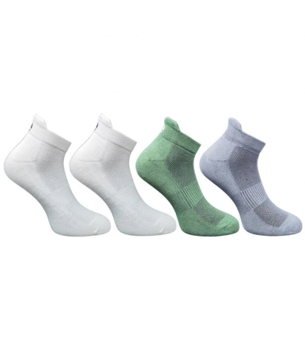 4_Pair Set Unisex Casual Cotton Printed Ankle Length Socks (Multicolor)
