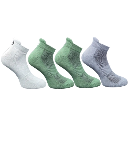 4_Pair Set Unisex Casual Cotton Printed Ankle Length Socks (Multicolor)