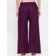 Women's Casual Rayon Solid Ankle Length Palazzo (Purple, Free Size) Women's Casual Rayon Solid Ankle Length Palazzo (Purple, Free Size)