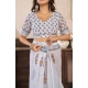 Women's Faux Linen Floral Print Ready to wear Saree With Unstitched Blouse 5.5Mtr (Off_White) Women's Faux Linen Floral Print Ready to wear Saree With Unstitched Blouse 5.5Mtr (Off_White)