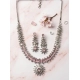 Women's Brass Silver Plated Necklace set (Pink) Women's Brass Silver Plated Necklace set (Pink)