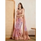 Women's Viscose Printed Saree With Unstitched Blouse 5.5Mtr (Peach)