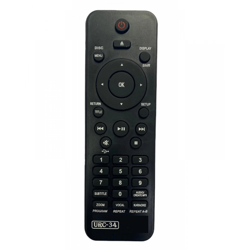 Ecomoye DVD Remote No. URC34, Compatible for Philips DVD Remote, Black (Exactly Same Remote will Only Work)