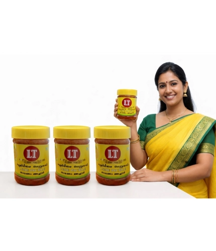 Pack of_3 300GM LT Lemon Pickle Traditional Digestive Side Dish (Red)