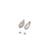 Women's Brass Silver Plated Necklace set (Pink)