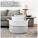 Cotton Dori 16x14 Inch Storage Basket For Clothes (White-Gray White)