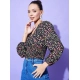 Women's Polyester Floral Long Sleeves Top (Multicolor) Women's Polyester Floral Long Sleeves Top (Multicolor)