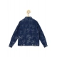 Girl's Denim Washed Flutter Jacket with Crinkle (Blue) Girl's Denim Washed Flutter Jacket with Crinkle (Blue)
