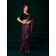 Women's Net Sequence Saree With Unstitched Blouse 5.5Mtr (Purple) Women's Net Sequence Saree With Unstitched Blouse 5.5Mtr (Purple)