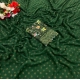 Women's Printed Brasso Saree With Unstitched Blouse (Green, 5-6 Mtrs) Women's Printed Brasso Saree With Unstitched Blouse (Green, 5-6 Mtrs)