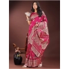Women's Silk Printed Saree With Unstitched Blouse 5.5Mtr (Magenta) Women's Silk Printed Saree With Unstitched Blouse 5.5Mtr (Magenta)