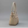 Women's PU Leather Solid Shoulder Zipper Handbag (Beige) Women's PU Leather Solid Shoulder Zipper Handbag (Beige)