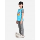 Girl's Cotton Hosiery Printed Night Suit Set (Blue-Grey) Girl's Cotton Hosiery Printed Night Suit Set (Blue-Grey)