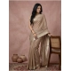 Women's Cotton Printed Saree With Unstitched Blouse 5.5Mtr (Beige)