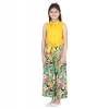 Girl's Rayon Flamingo Print Sleeveless Jumpsuit (Yellow-Multicolor) Girl's Rayon Flamingo Print Sleeveless Jumpsuit (Yellow-Multicolor)
