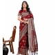 Women's Silk Printed Saree With Unstitched Blouse 5.5Mtr (Maroon) Women's Silk Printed Saree With Unstitched Blouse 5.5Mtr (Maroon)