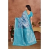 Women's Banarasi Silk Jaquard Woven Saree With Unstitched Blouse 5.5Mtr (Light Blue) Women's Banarasi Silk Jaquard Woven Saree With Unstitched Blouse 5.5Mtr (Light Blue)
