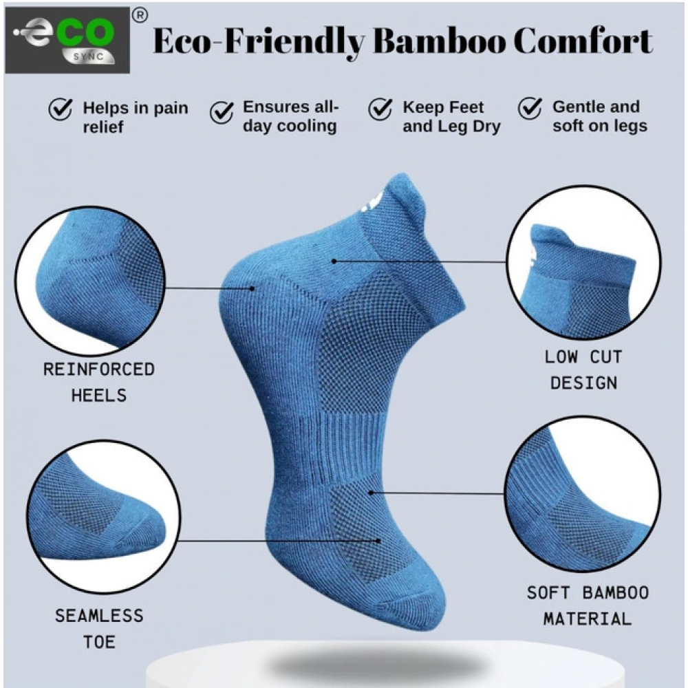 4_Pair Set Unisex Casual Cotton Printed Ankle Length Socks (Multicolor)