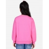 Girl's Fleece Embellished Long Sleeves Sweatshirt (Pink)