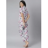 Women's Cotton Blend Printed Short Sleeve Night Suit (Multicolor) Women's Cotton Blend Printed Short Sleeve Night Suit (Multicolor)